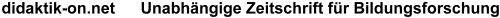 Unabh�ngige Zeitschrift f�r Bildungsforschung